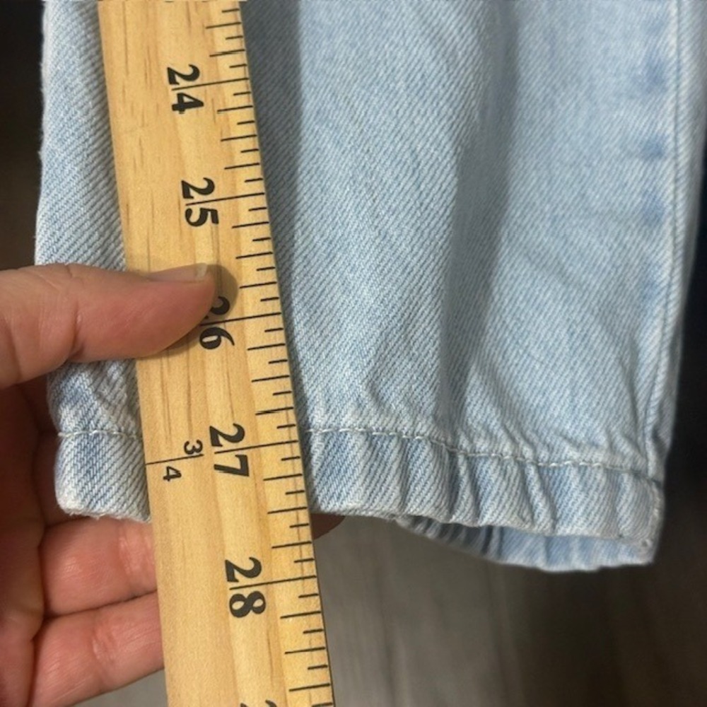 We The Free People Light Wash Denim Short Sleeve Button Front Jumpsuit Medium - Picture 6 of 13